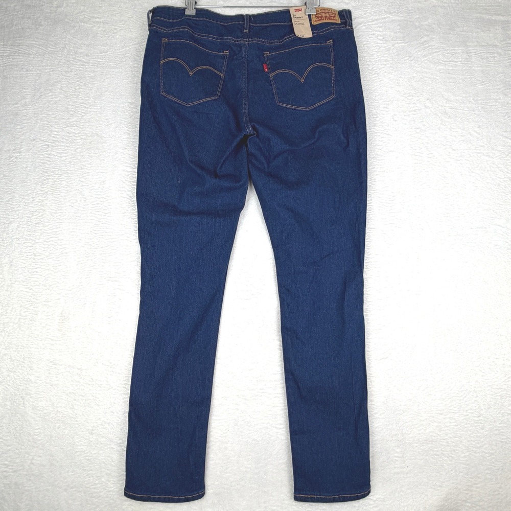 Levi's 711 Skinny Jeans Women 16 (33 x 30) Hypersoft Sculpt Dark Wash Denim - Picture 12 of 16